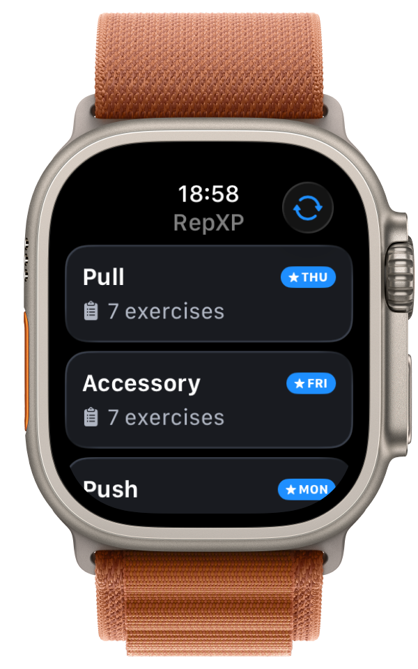 RepXP Watch - Workouts